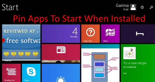 Pin Apps To Start When Installed