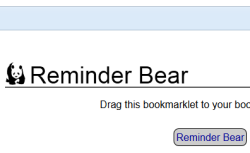 Reminder Bear- bookmark reminder web service