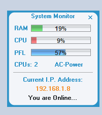 SSuite System Monitor- interface