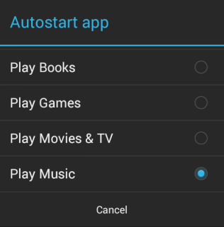 Select App to Auto Launch