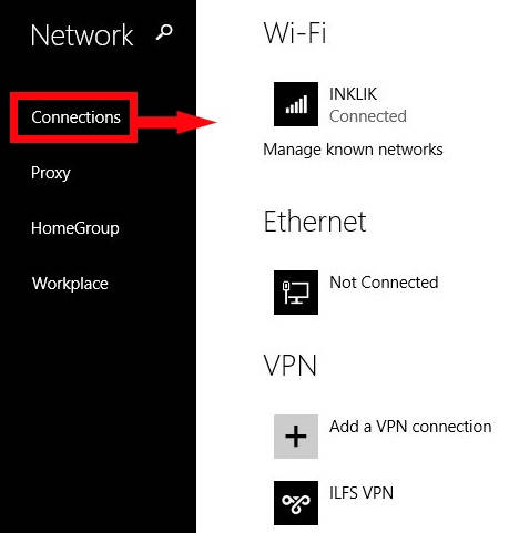 Sharing File and Devices-Connections