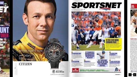 Sportsnet Magazine magazines reader interface