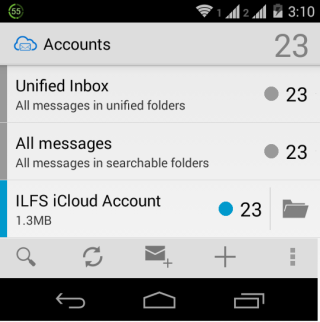 Sync for iCloud Mail Interface