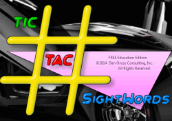 Tic-Tac-SightWords- learn sight words
