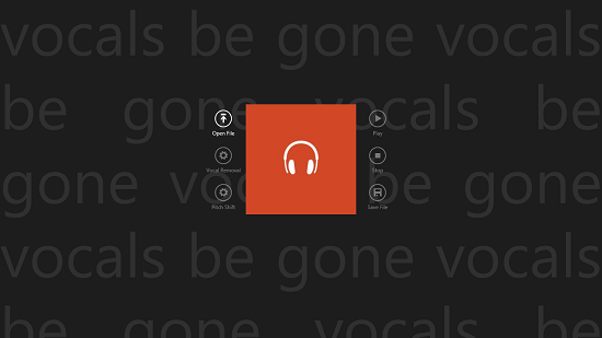 Vocals Be Gone Main Screen