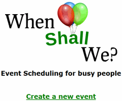 WhenShallWe- online meeting scheduler