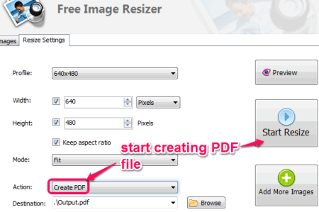 create PDF file from images