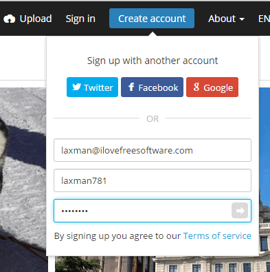 create account