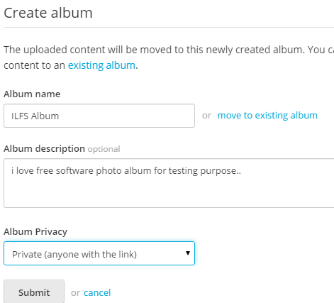 create album