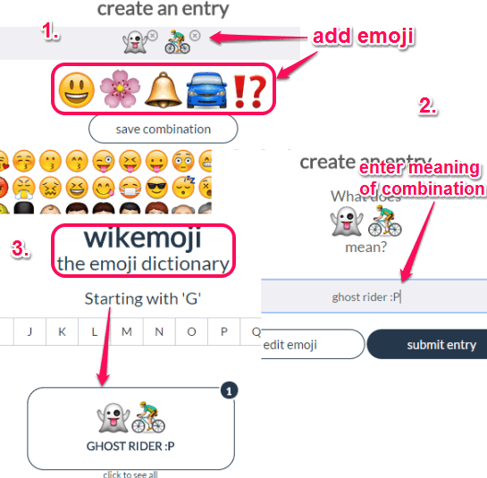 create your own emoji combination and meaning