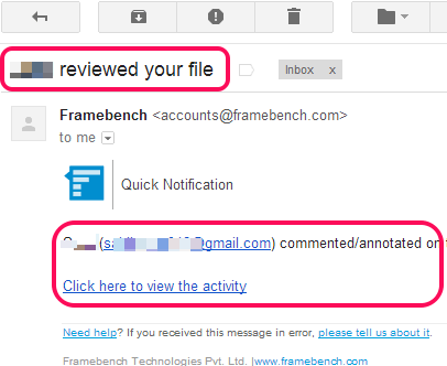 email notification