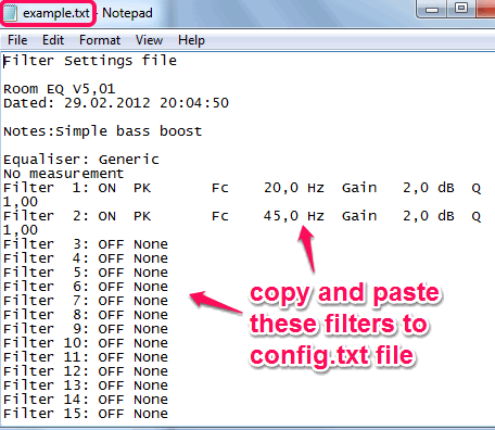 example file for filters