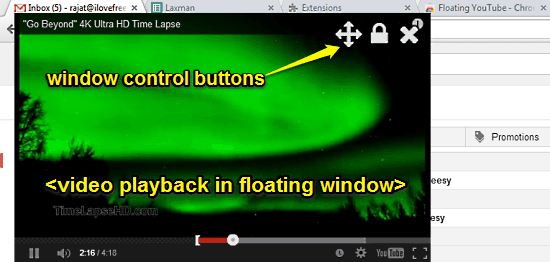floating youtube video playback