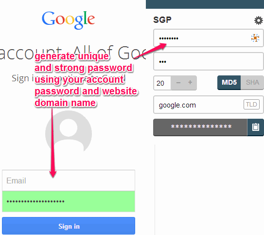 free password generator bookmarklet