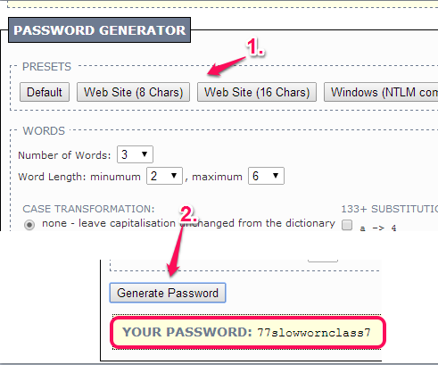 generate long memorable passwords