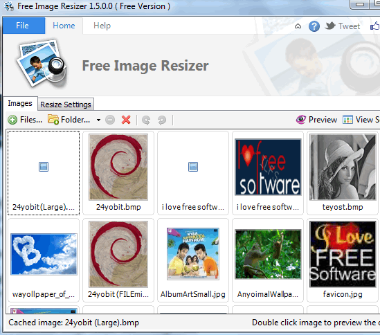 iWesoft Free Image Resizer- interface