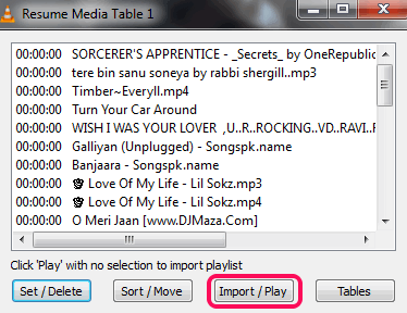 import playlist