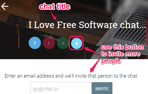 invite more people to private chat