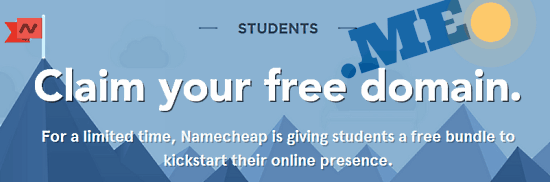 namecheap for education header