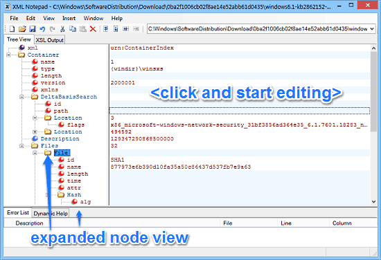 node editing