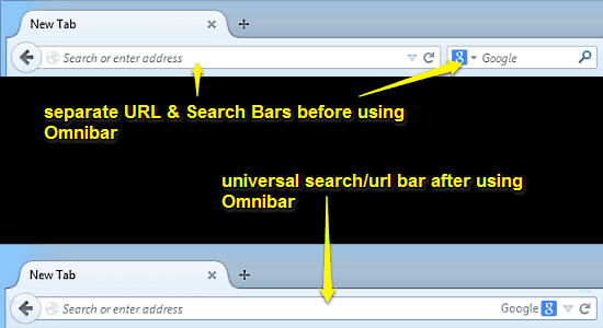 omnibar before and after