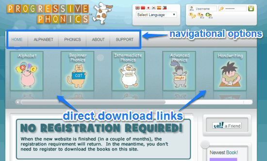 progressive phonics homepage