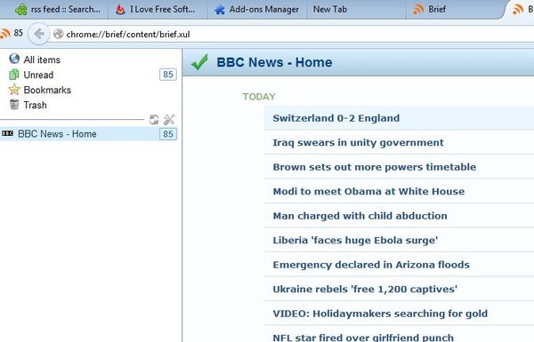 rss feed reading addons for Firefox 3