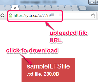 share file URL to download