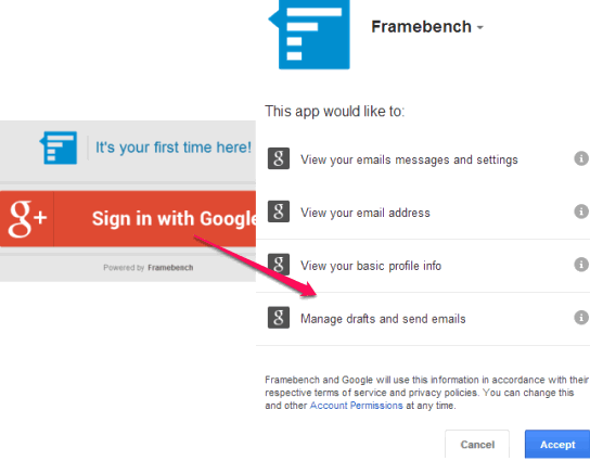sign in with Google account