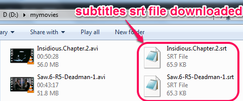 subtitles srt file downloaded