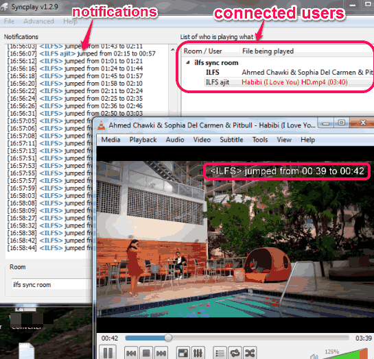 synchronize VLC playback on multiple PCs