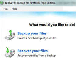 zebNet Backup for Firefox