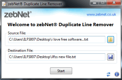 zebNet Duplicate Line Remover