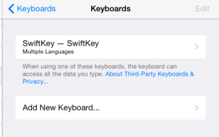 Add New Keyboard