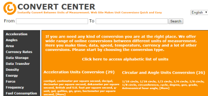 Convert Center Home Page