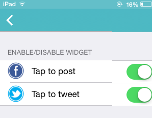 Enable Widget Setting from App