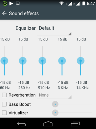 Equalizer Settings