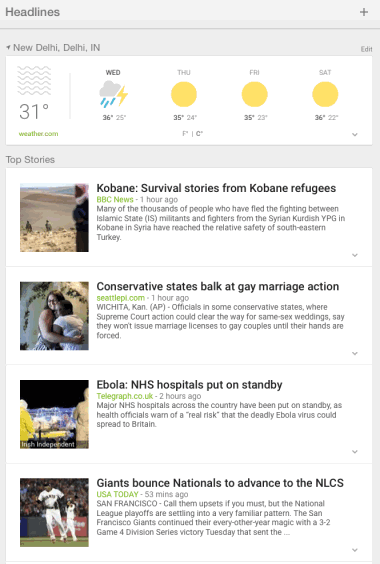 Google News and Weather