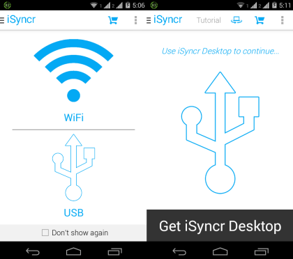 Launch iSyncr for Android