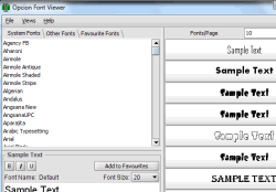 Opcion Font Viewer