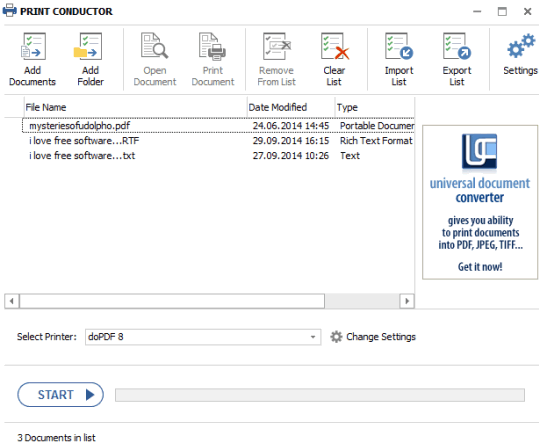 Print Conductor- interface