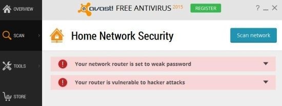 Avast 2015 Home Network Security