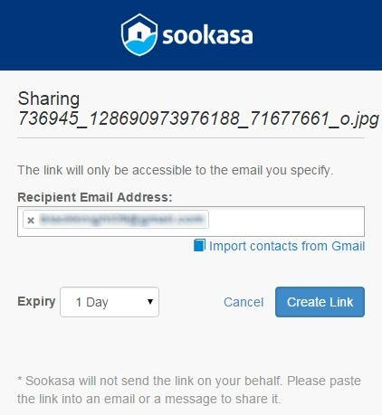 Sookasa Share Secured Link