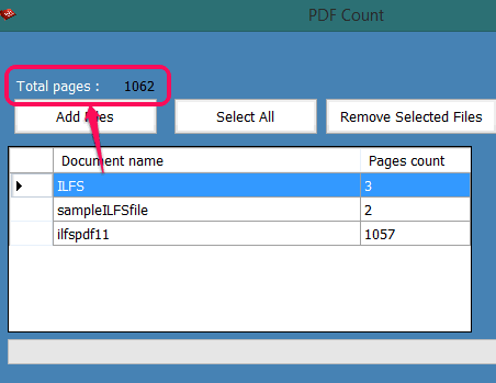 check total number of pages available in PDF files