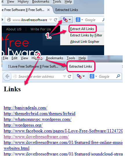 fetch all links from a webpage