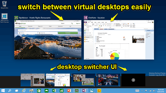multiple virtual desktops