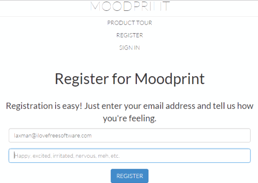 register with Moodprint