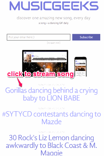stream song added to this website