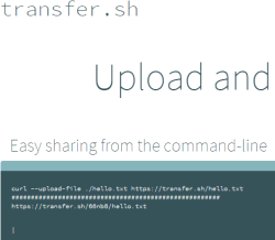 transfer.sh- share files from command line