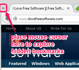 use bookmarks bar icon to explore bookmarks